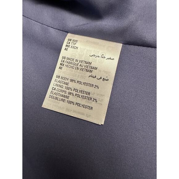 BAR 3 Blazer Womens XXS Blue Shadow Suit Separates Lined 3/4 Sleeves BAR III 2XS - Picture 7 of 12